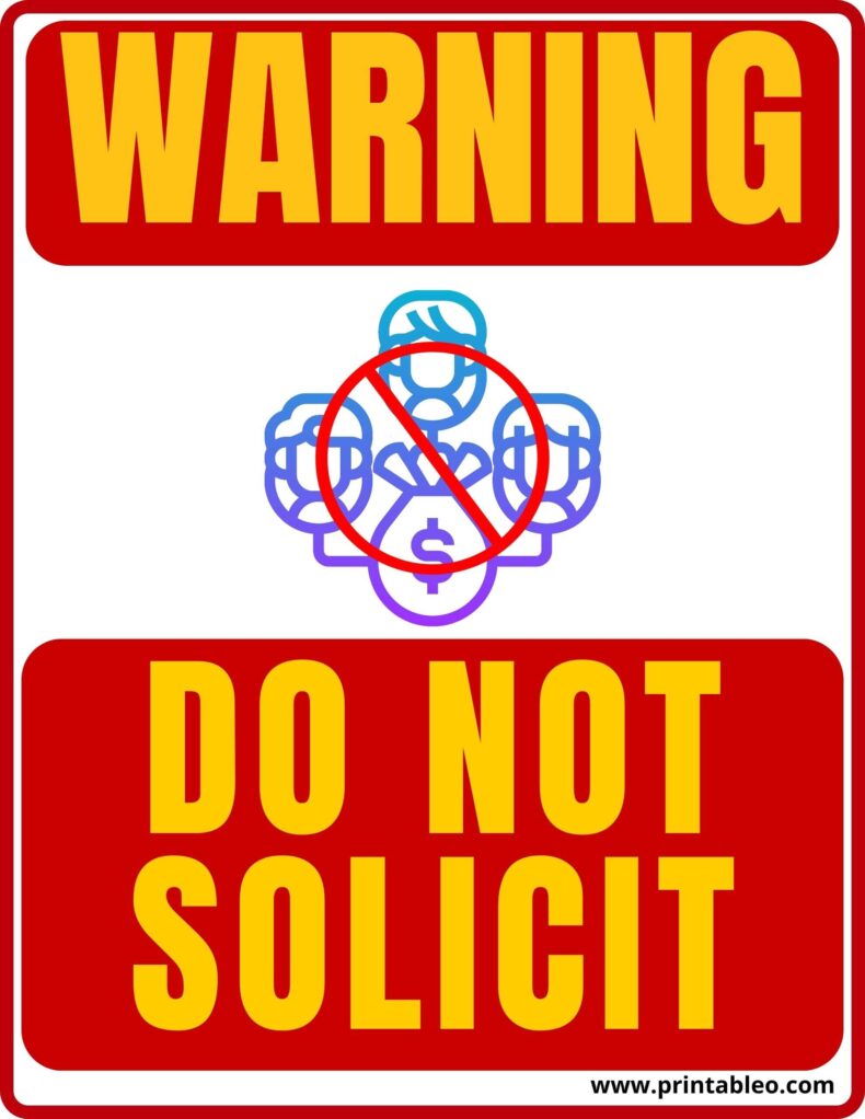 Do Not Solicit Sign
