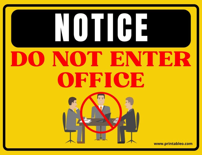 Do not Enter Office Sign