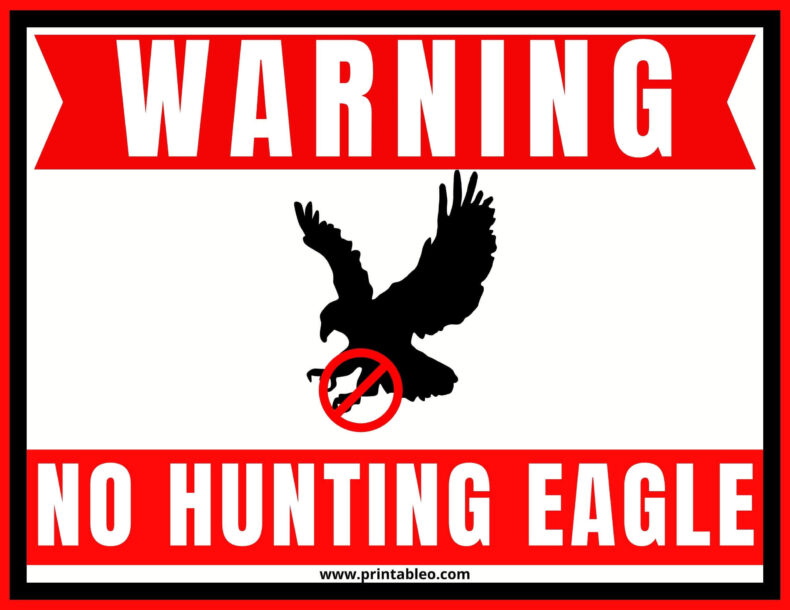 Eagle Hunting Sign