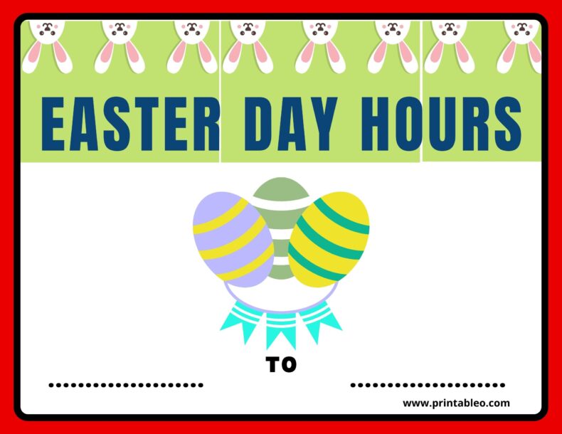 Easter Day Hours