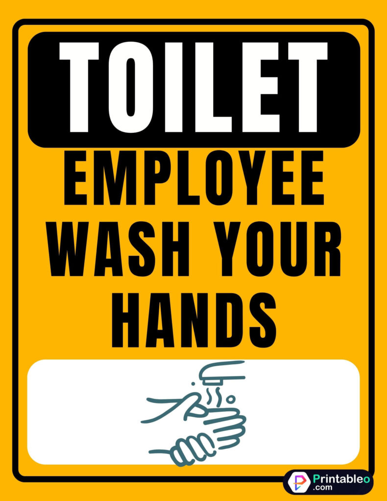 Employee Wash Your Hands Sign
