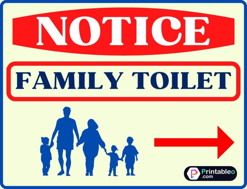 Family Toilet Sign