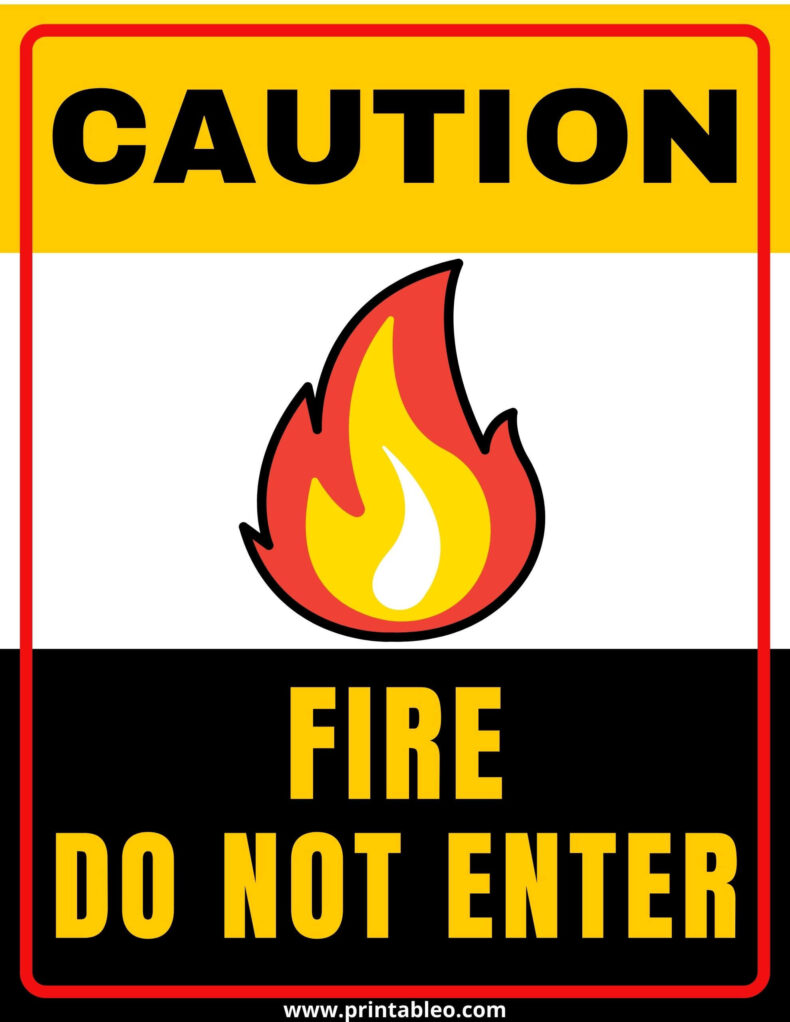 Fire Do Not Enter Sign