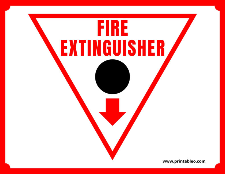 Fire Extinguisher Triangle Sign