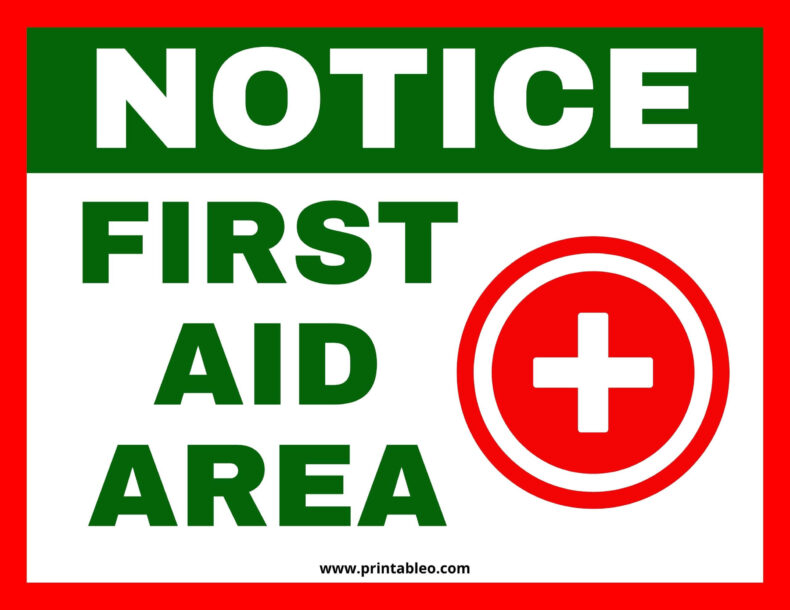 First Aid Area Sign