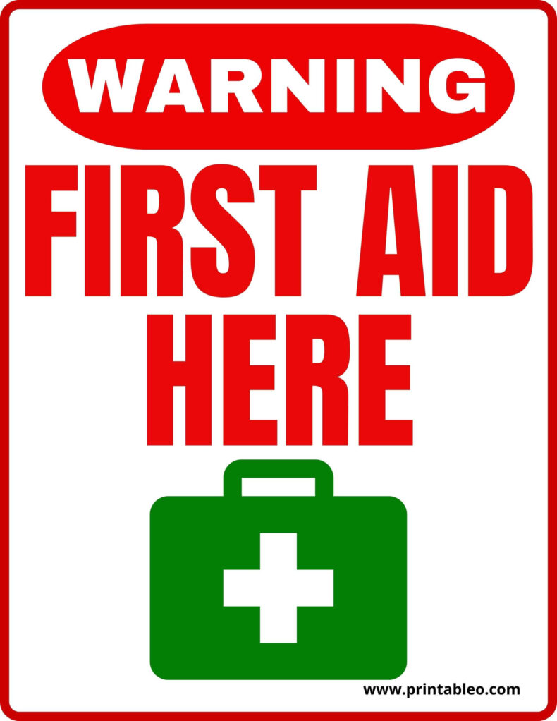 First Aid Here Sign