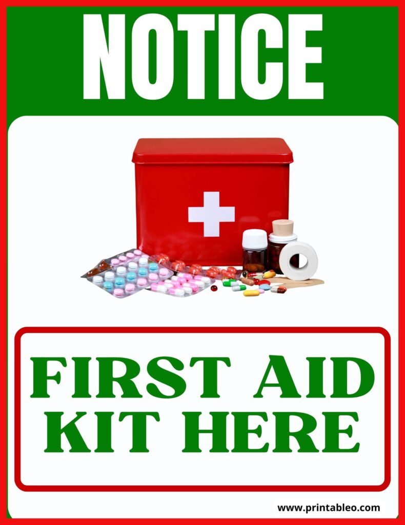 First Aid Kit Here Sign