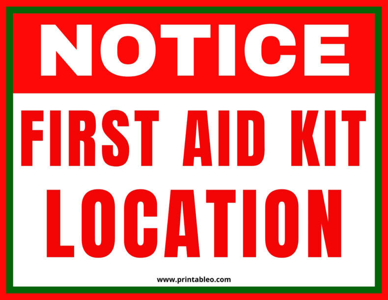 First Aid Location Sign