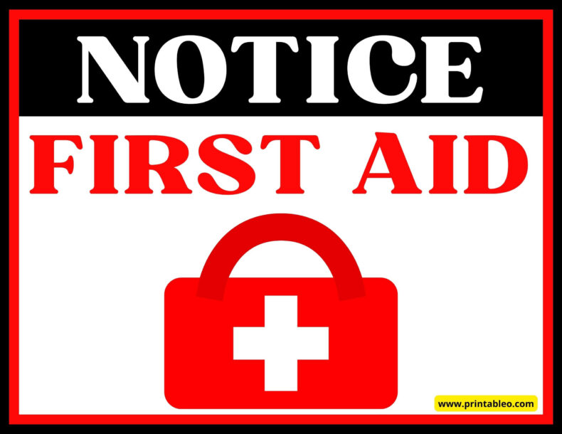 First Aid Printable Sign