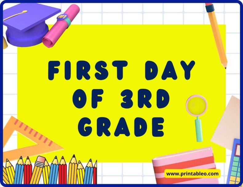 First Day Of 3rd Grade Sign