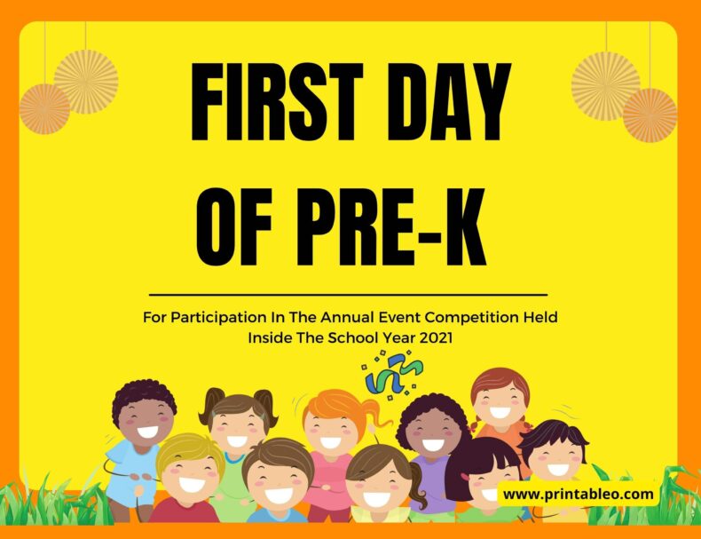 First Day Of Pre-k Sign