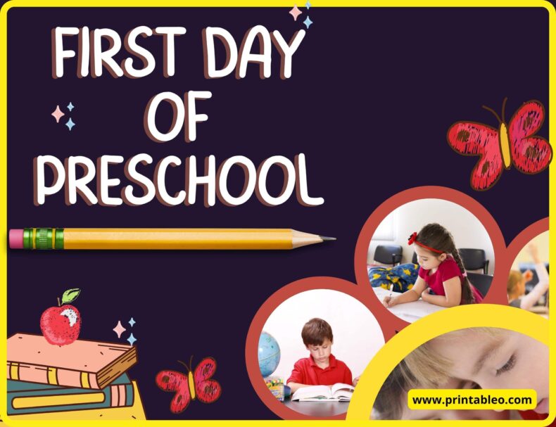 First Day Of Preschool Sign