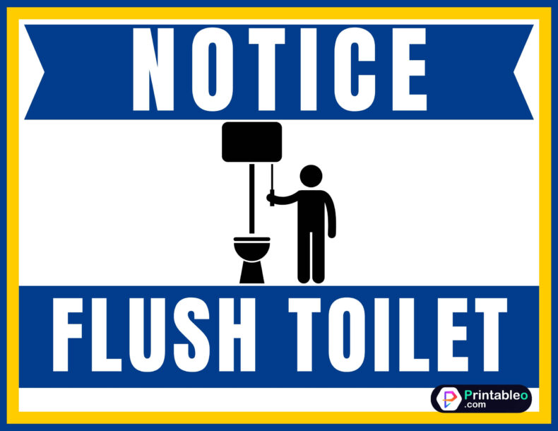 Flush Toilet Sign