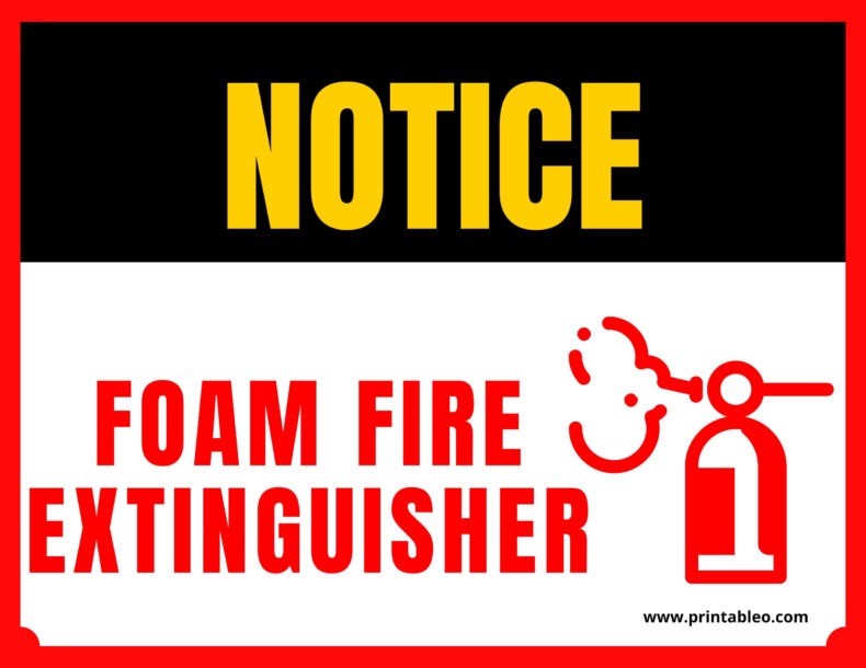 Foam Extinguisher Sign