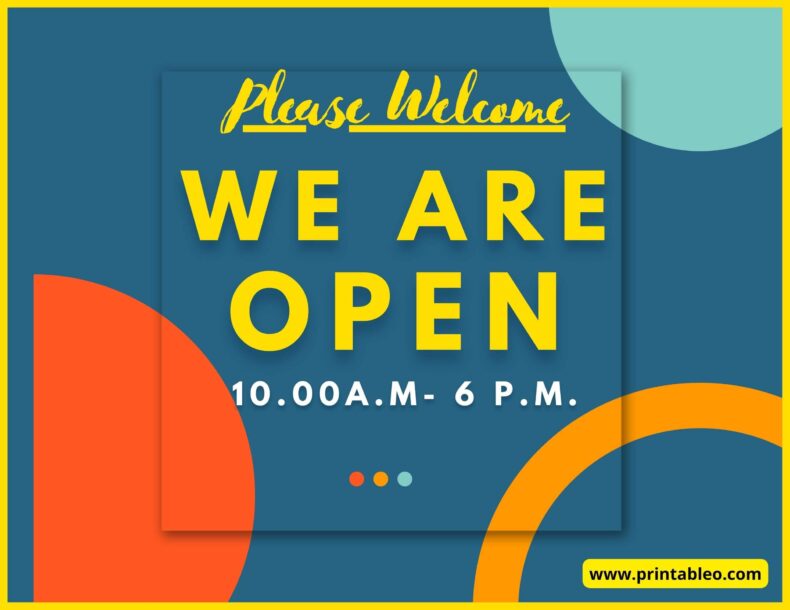 Free Business Open Sign
