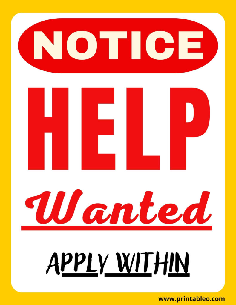 Free Help Wanted Sign