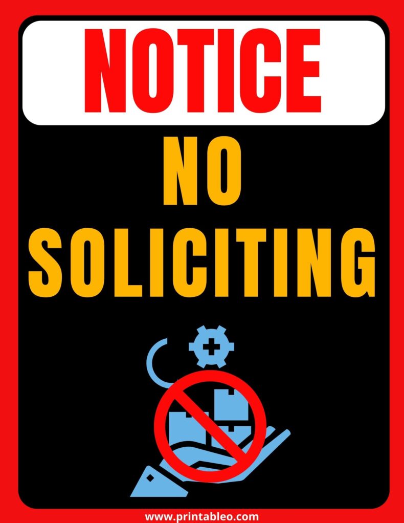 Free No Soliciting Signs