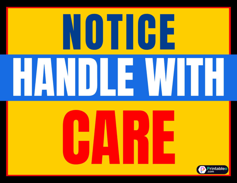 Free Printable Handle With Care Sign