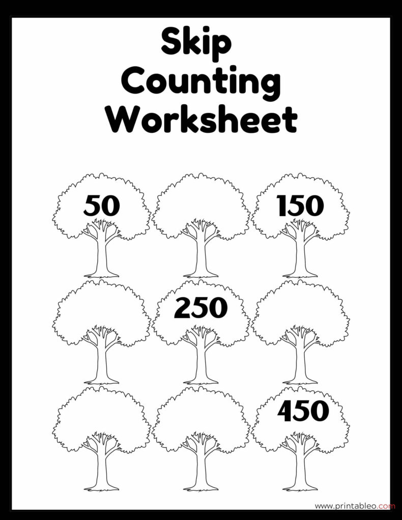 Free Skip Counting Worksheets