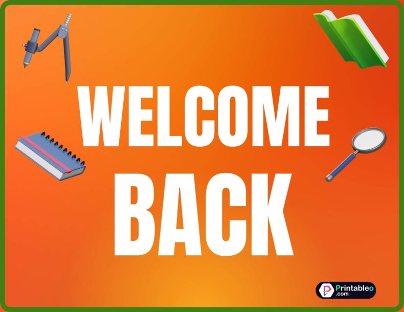 Free Welcome Back Sign