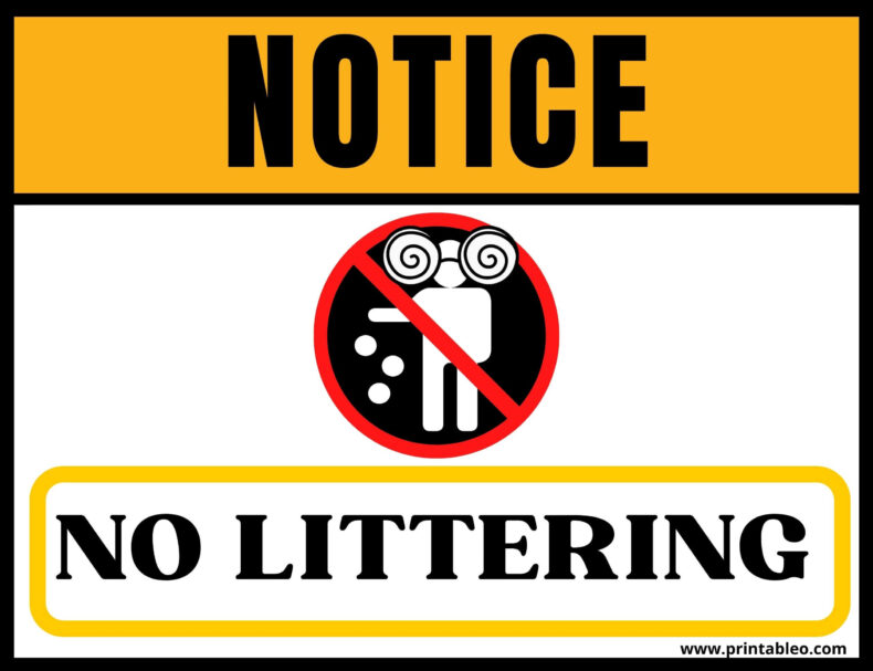 Funny No Littering Signs