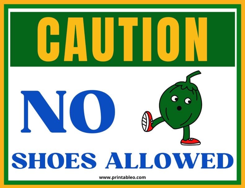 Funny No Shoes Allowed Sign