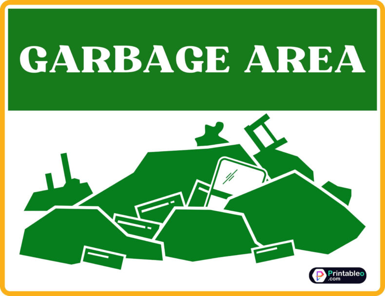 Garbage Area Signage