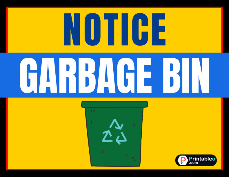 Garbage Bin Sign