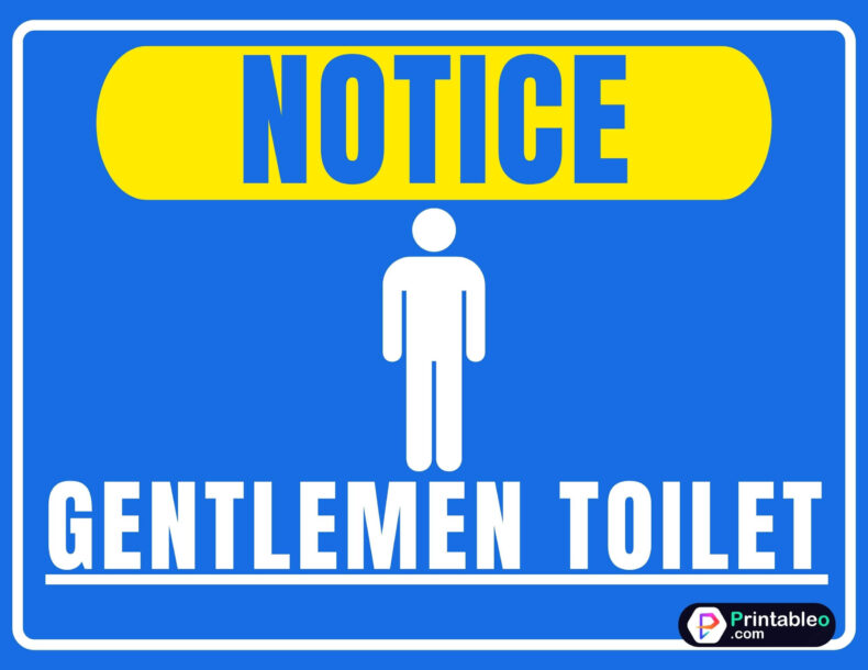 Gentlemen Toilet Sign
