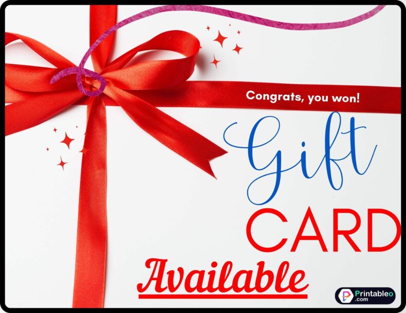 Gift Card Available Sign