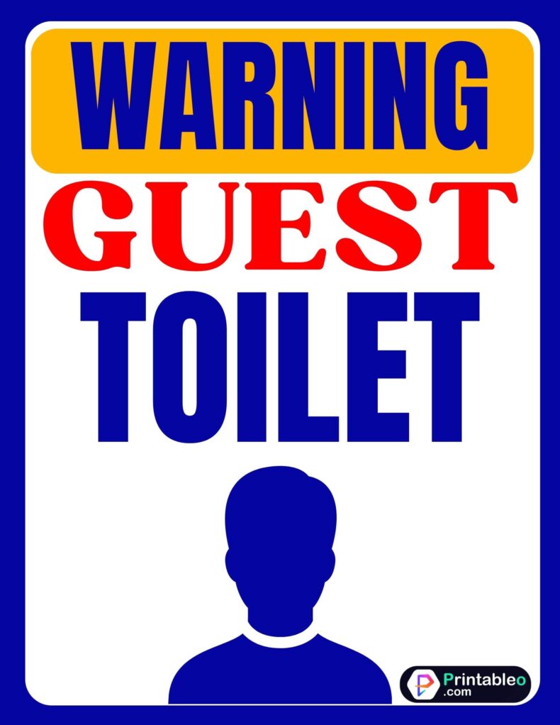 Guest Toilet Sign