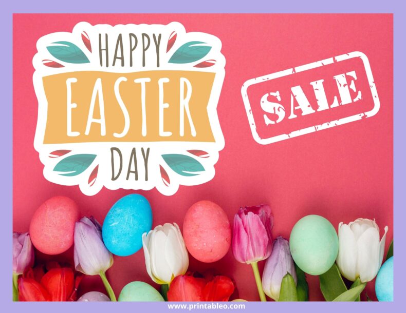 Happy Easter Day Sale Sign
