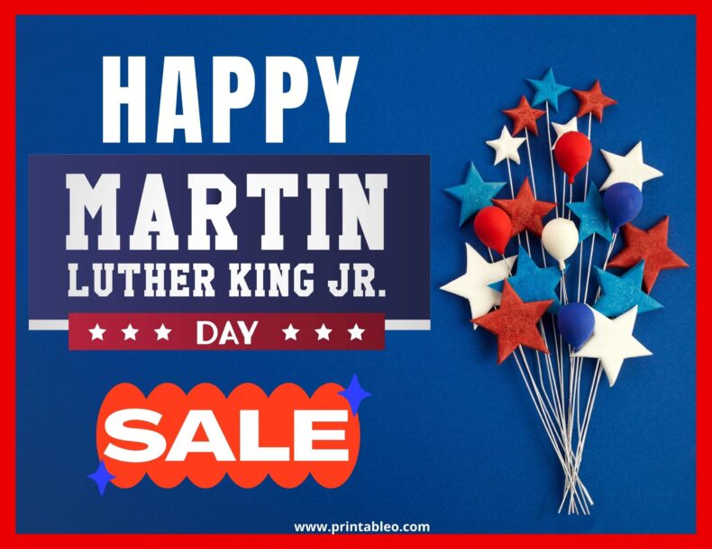 Happy Martin Luther King, Jr Day Sale Sign