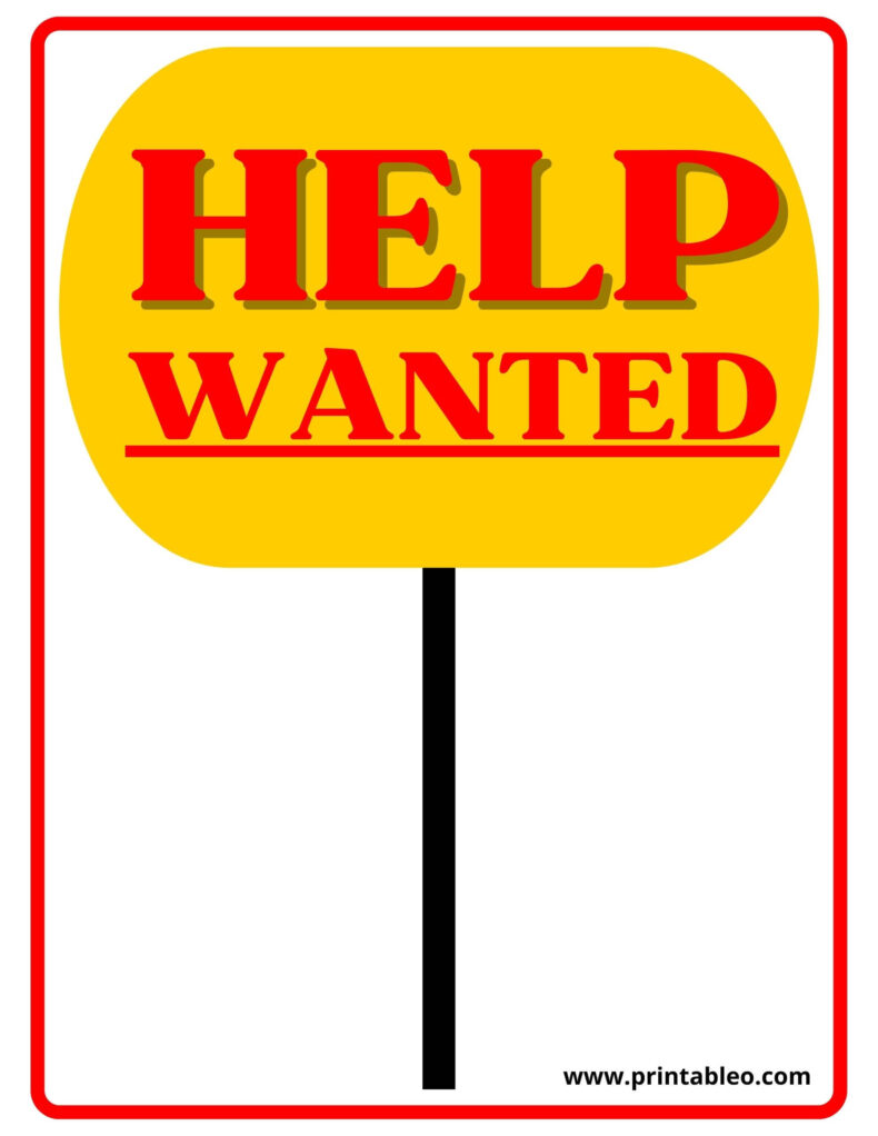 Help Wanted Yard Sign