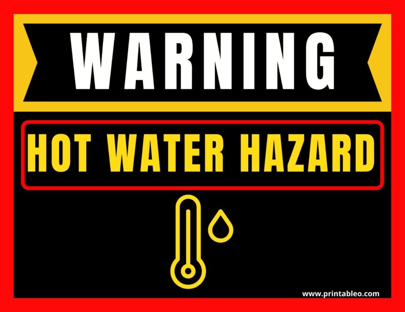 Hot Water Hazard Sign