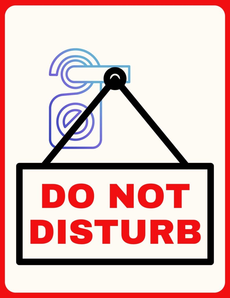 Hotel Do Not Disturb Sign