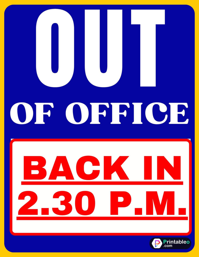 In Out Of Office Signs