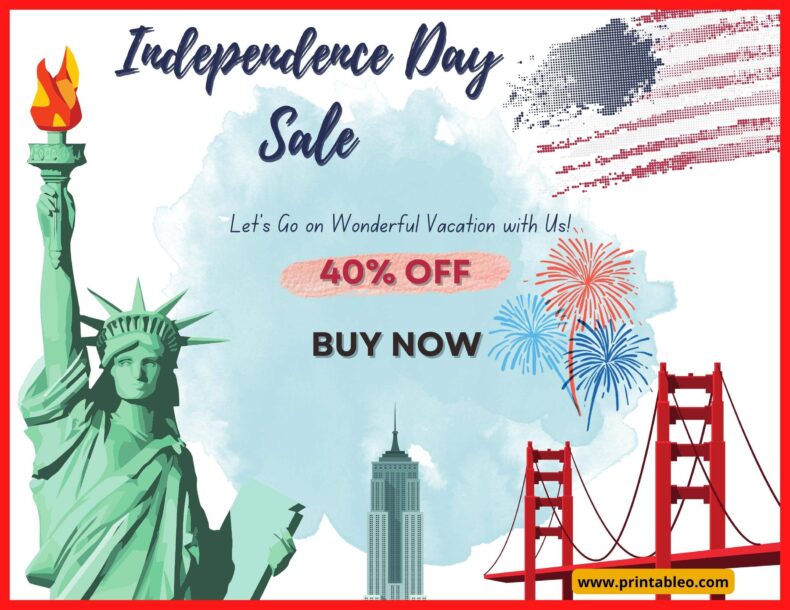 Independence Day Sale Sign