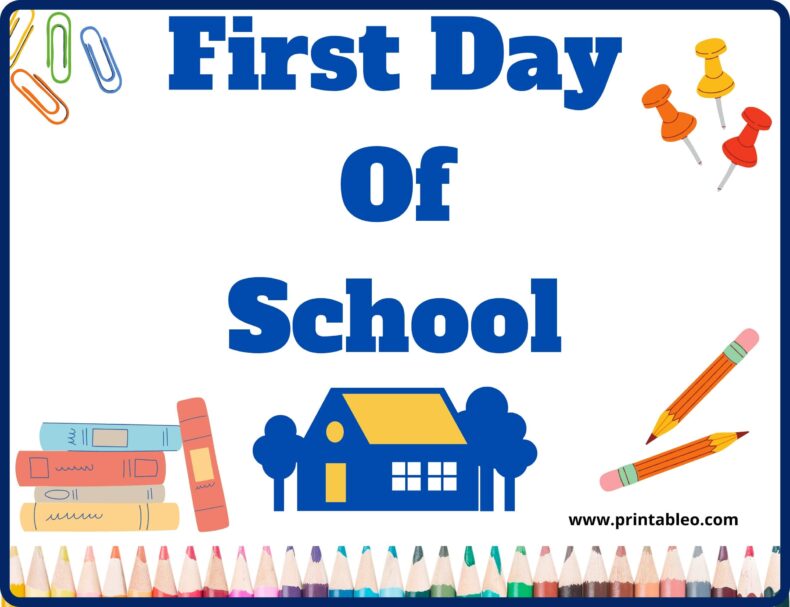 Kids First Day Of School Signs
