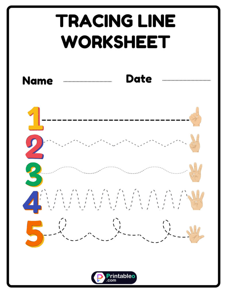 tracing lines worksheets pdf