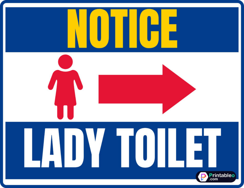 Lady Toilet Sign