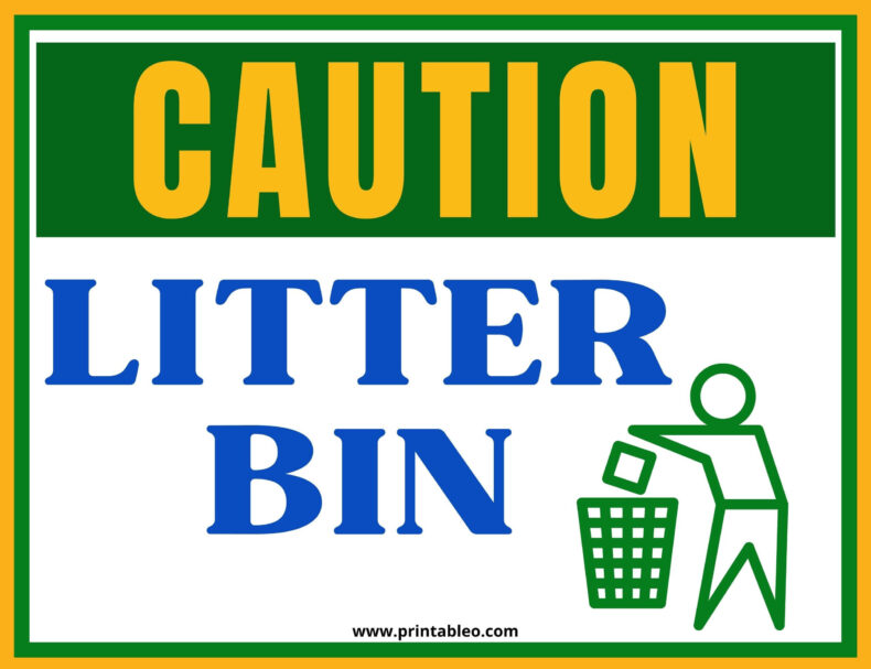 Litter Bin Sign