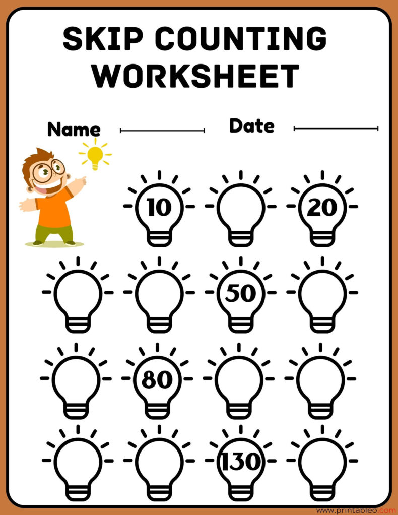 Math Skip Counting Worksheets