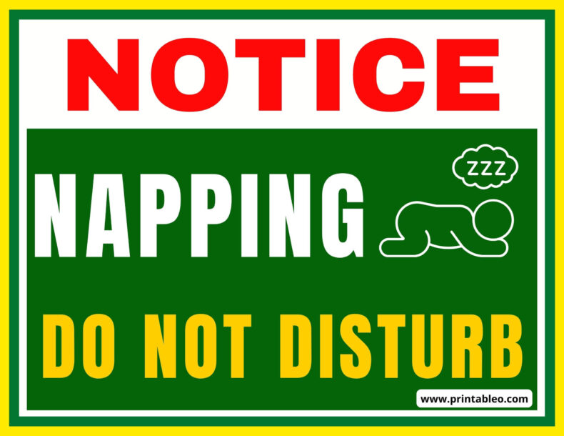 Napping Do Not Disturb Sign