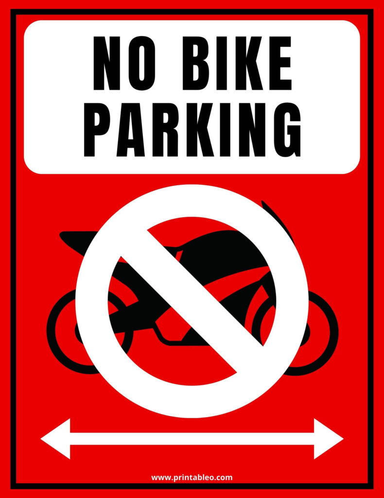No Bike Parking Sign