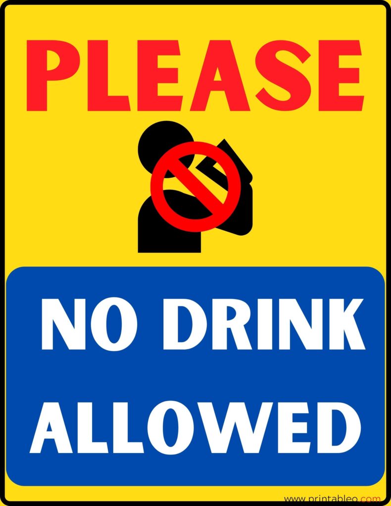 No Food Or Drink In Pool Area