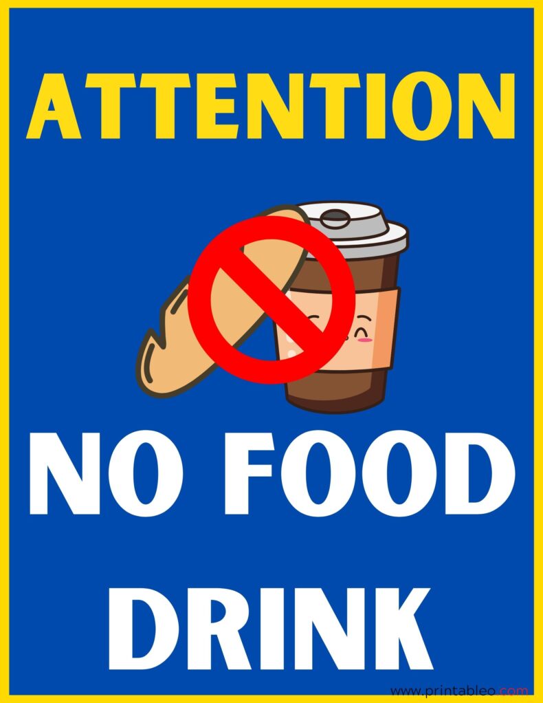 No Drink Allowed Sign