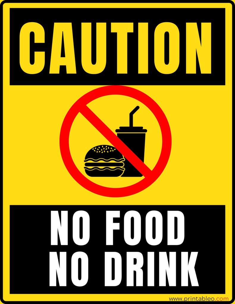 No Food No Drink Sign