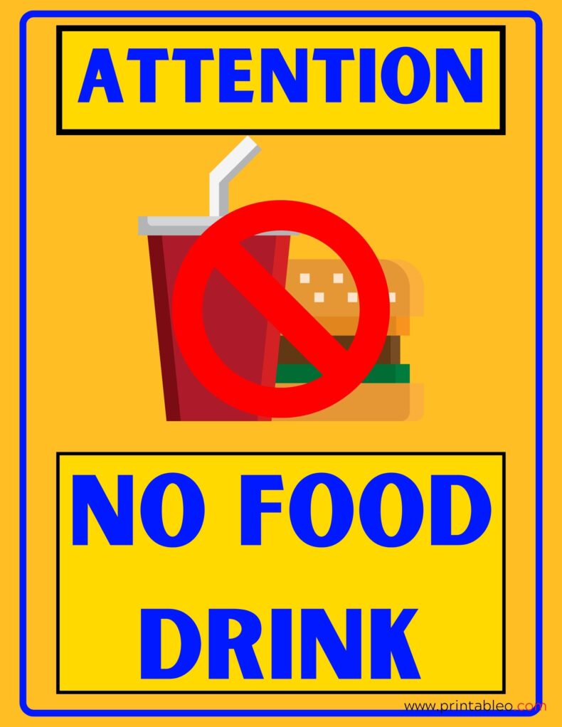 No Food Or Drink Sign Clipart