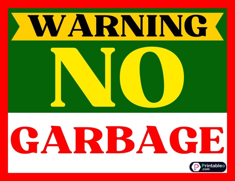 No Garbage Sign
